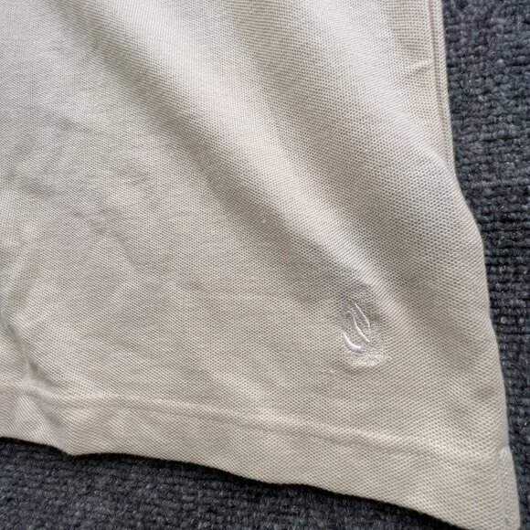 NWD Nautica Men’s Knit Button Up Shirt Yellow Cotton Large Beach Short Sleeve - Picture 10 of 15